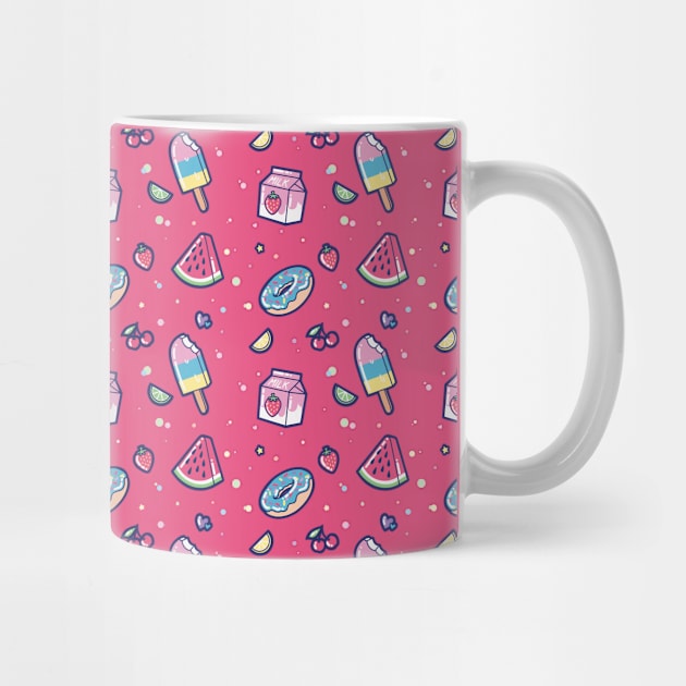 Summer food pattern - cute food and drink by ladygoliath